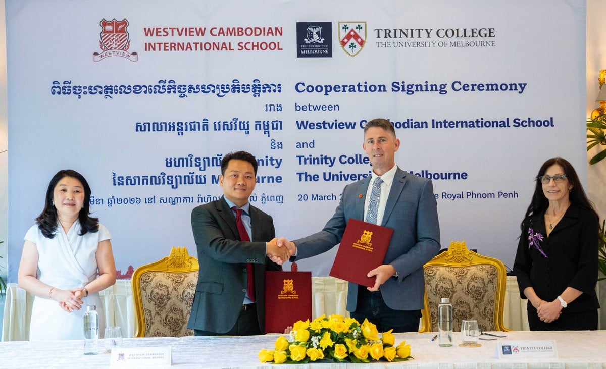 Westview Cambodian International School Signs Statement of Cooperation with Trinity College, University of Melbourne
